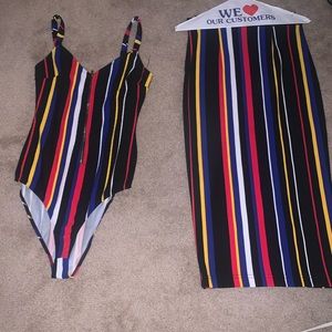 Two piece fitted dress